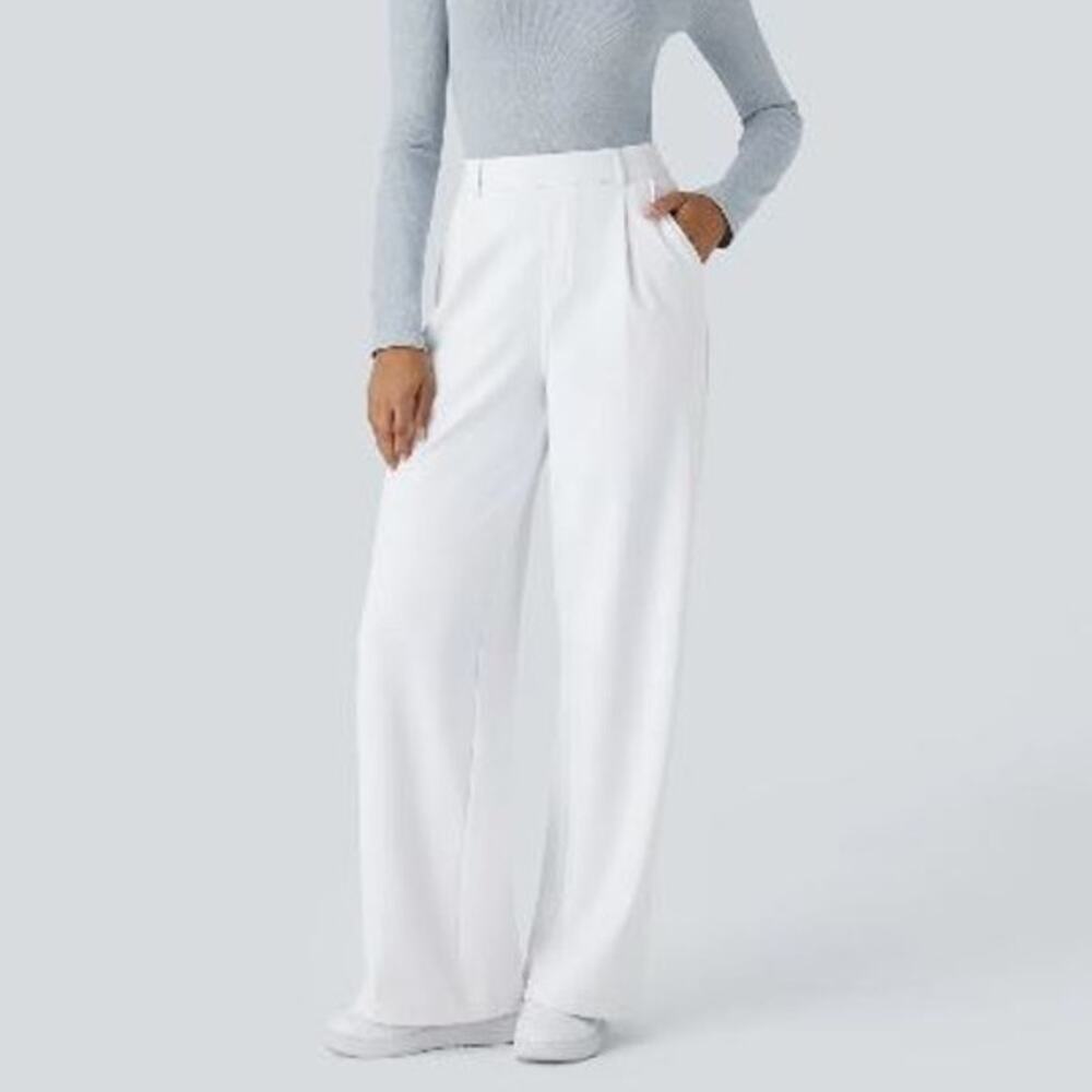 Halara Straight Leg Work Pants Womens Small Flex Day Stretch High Waisted Pocket